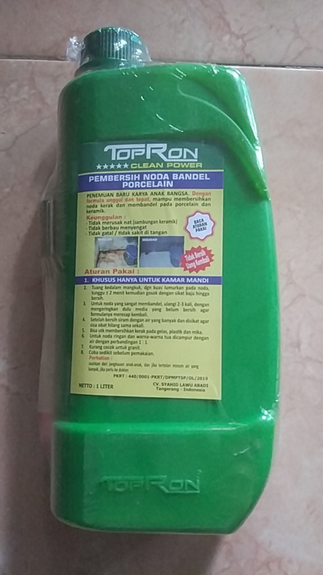 Toppron Pembersih Porcelain Kemasan Baru