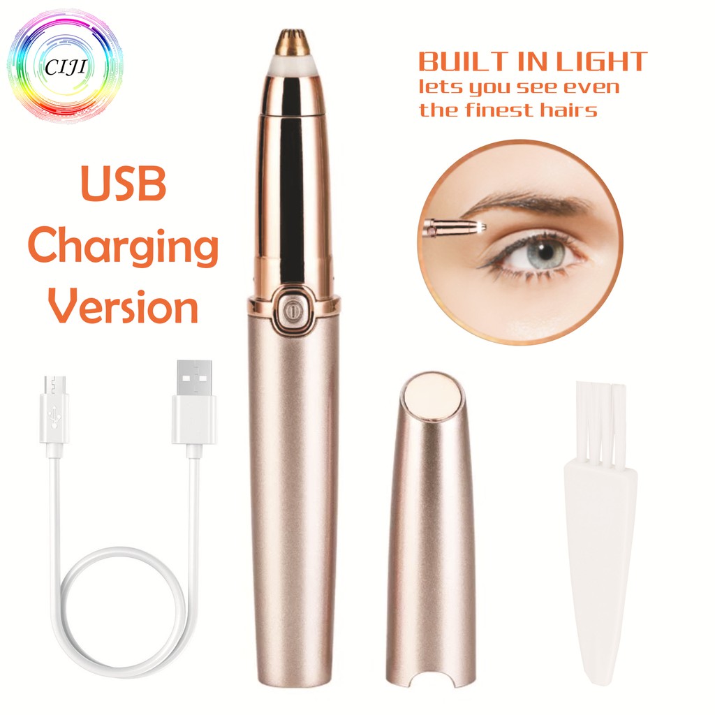 CJEE-B TINO TINO Pencukur Alis Elektrik Versi USB Charging Mode Portable Multifungsi Desain 3D