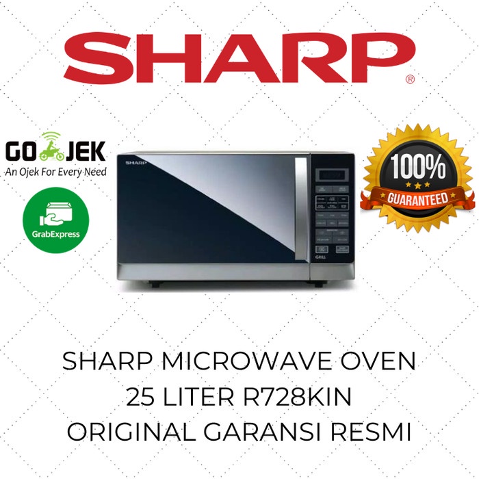 Microwave Sharp Microwave Oven Grill Digital Low Watt 25 Liter R 728Kin Kaca