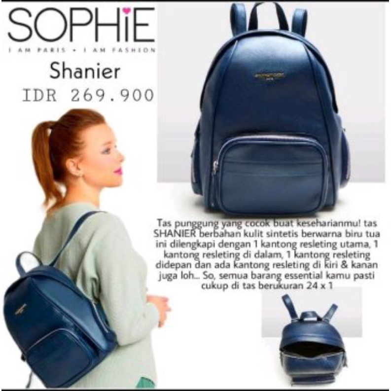 TAS RANSEL WANITA SOPHIE MARTIN PARIS SHANIER BAG T7181B1 DISKON MEMBER SHOPIE IMPORT
