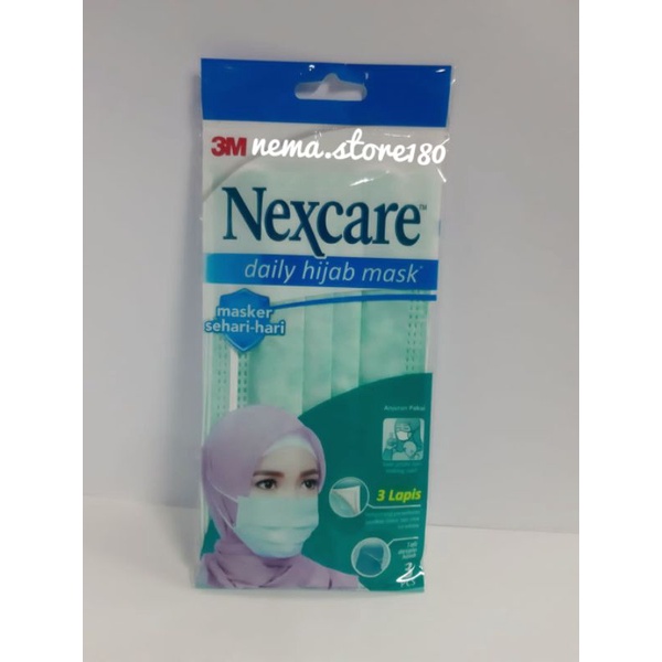 NEXCARE 3M MASKER HIJAB HEADLOOP 3 PLY / MASKER HIJAB NEXCARE 3M ISI 3