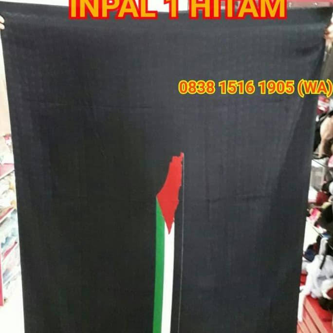 SARUNG RABBANI MOTIF PALESTINA, KAIN DEWASA HITAM / PUTIH POLOS MURAH PALING MURAH
