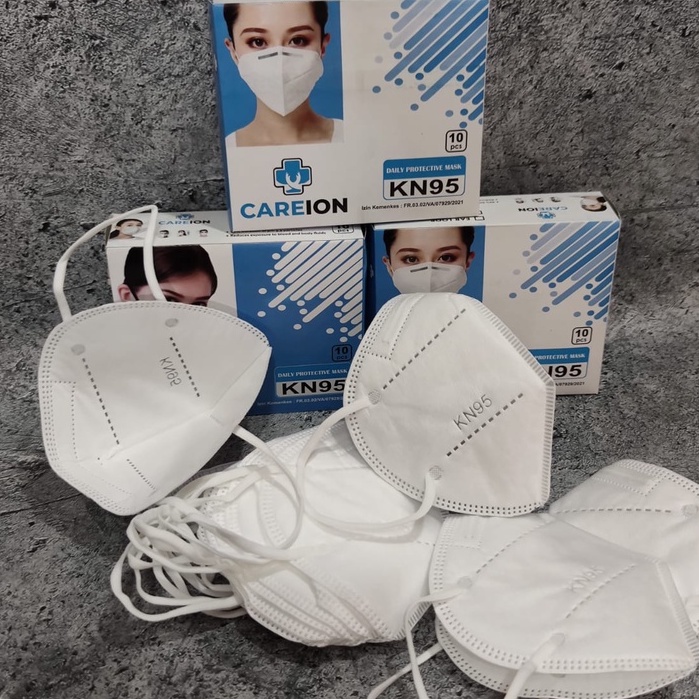 CAREION - MASKER KN95 5PLY CAREION PUTIH WARNA FACE MASK