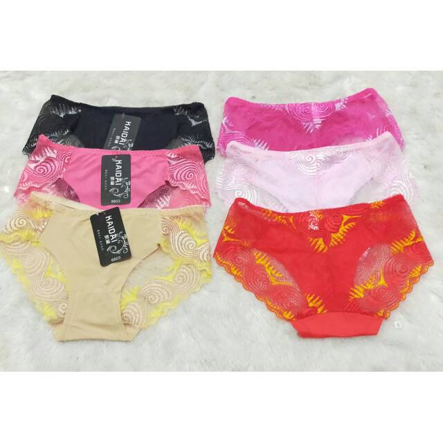 Haidai Celana dalam wanita broklat mix katun transparant