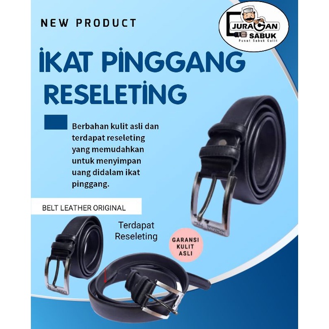 Ikat Pinggang Kulit Pria Tipe Reseleting buat isim,jimat dan uang