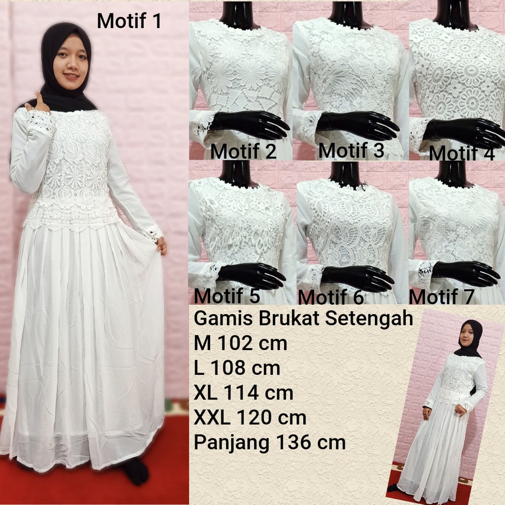 Gamis Brukat Setengah HAFIZAH