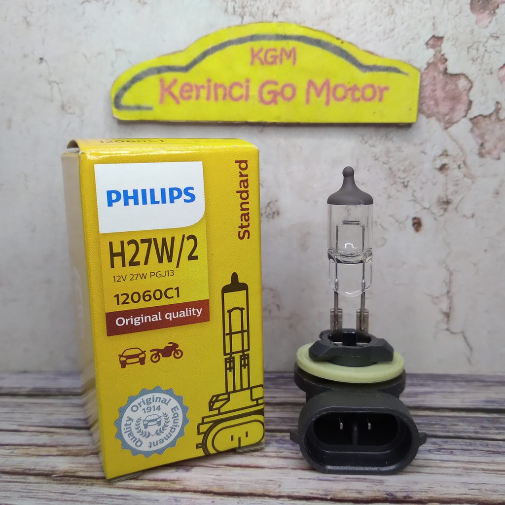 Bohlam Philips Halogen H27W/2 12V 27W 12060C1 - Lampu Headlamp Korea