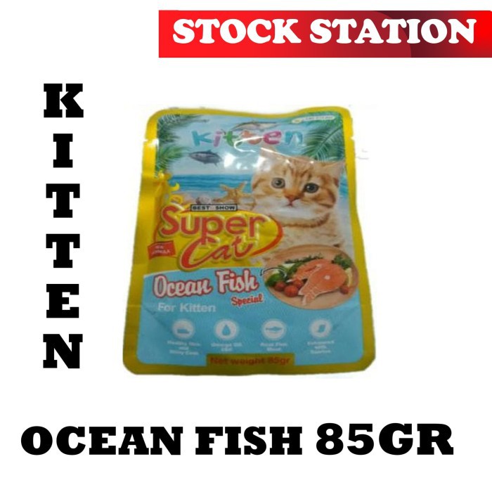 SUPER CAT Pouch Kitten Ocean Fish 85gr