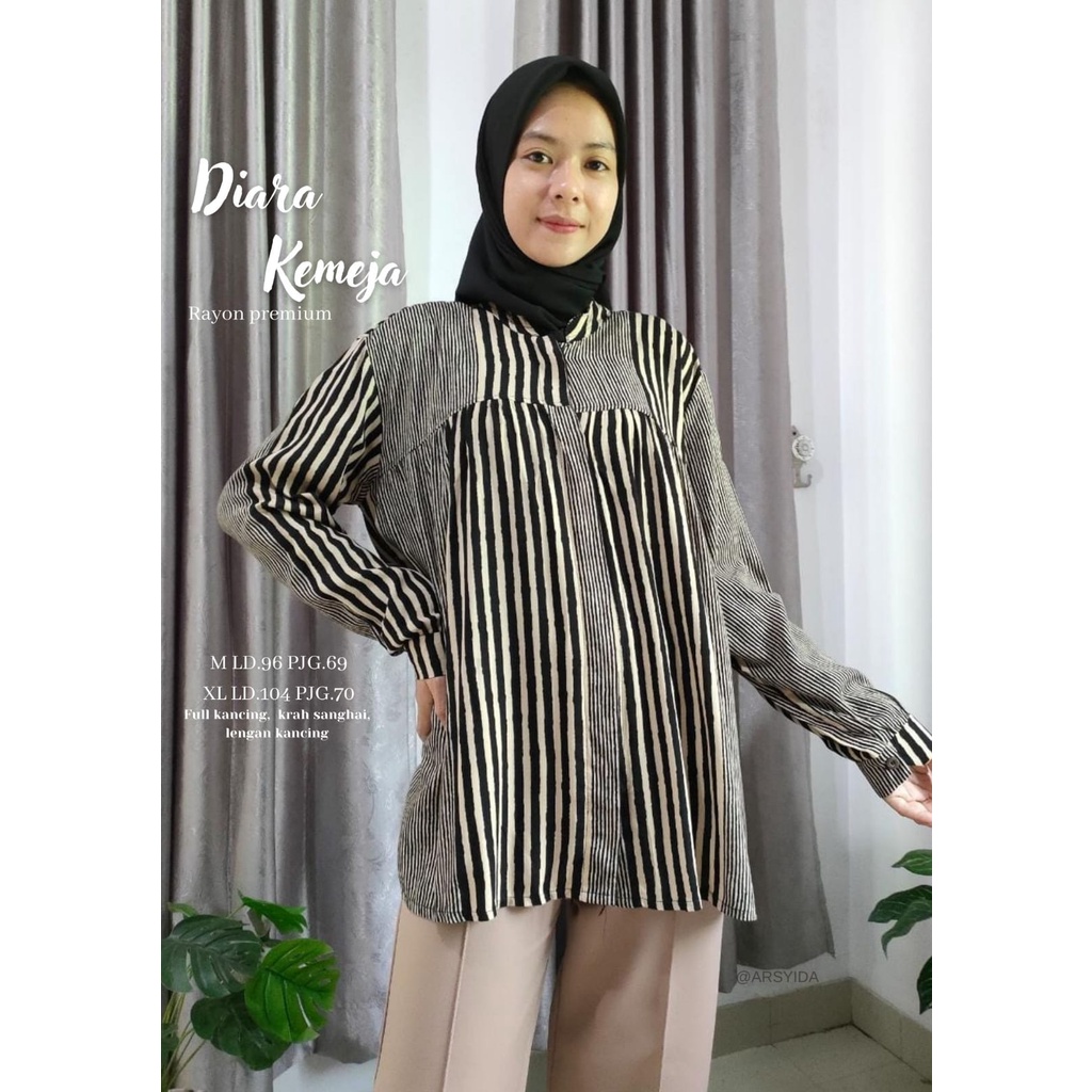 Kemeja Kotak Wanita / Blouse Kotak Rayon / Atasan Kotak Rayon Wanita