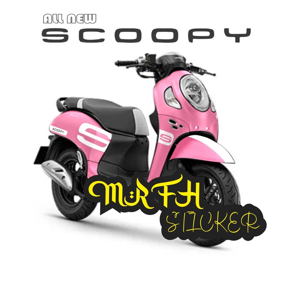 DECAL HONDA SCOOPY 2017/2018 FULL BODY TERBARU SIMPEL PINK