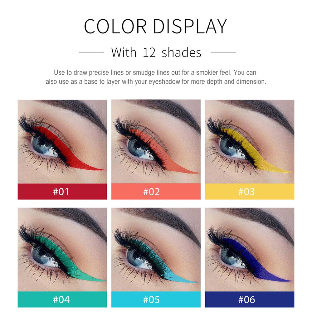 CSP087 - HANDAIYAN ALLPHV Rainbow Color Warna Eyeliner Spidol Waterproof Make Up