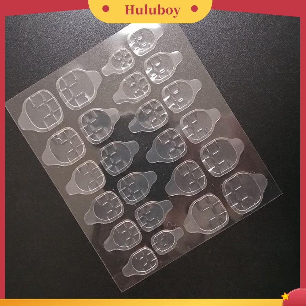 Huluboy Huluboy♡ 24 Pcs Double Tape Perekat Kuku Palsu Untuk Manicure