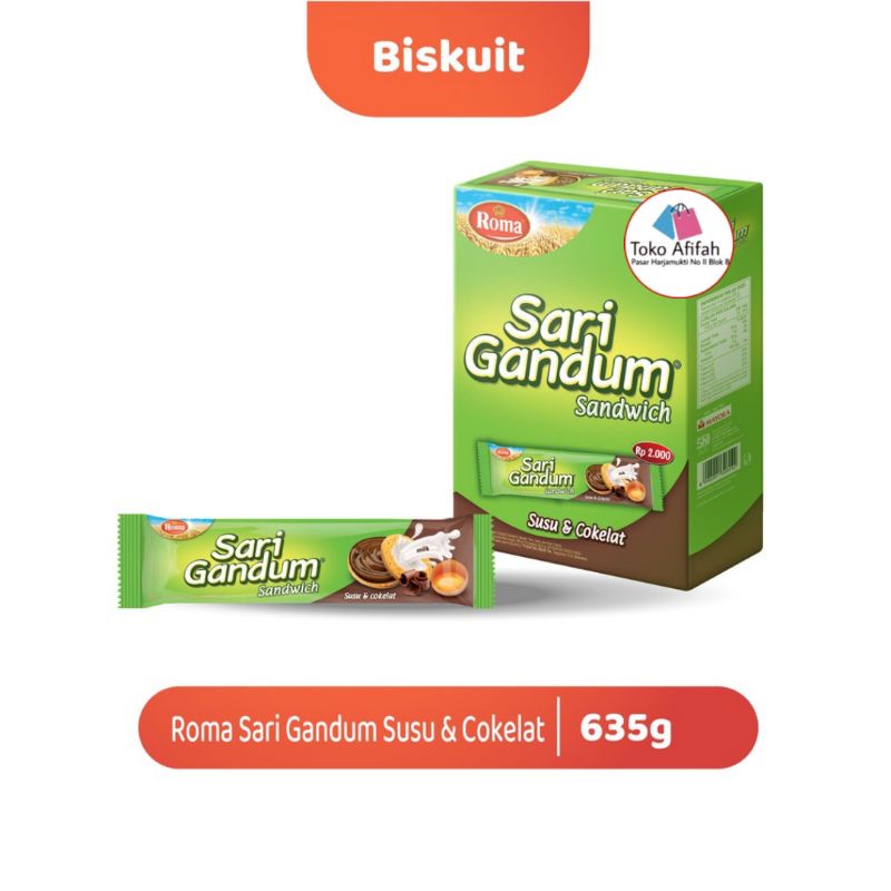 

Roma Sari Gandum Coklat 12 sachet 39 gr