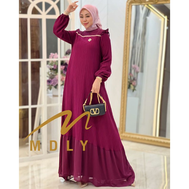 Gamis Stelan Wanita Camila Dress By Mdly 3037