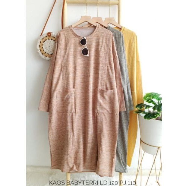 Tunik kaos babyterry jumbo ld 120 cm
