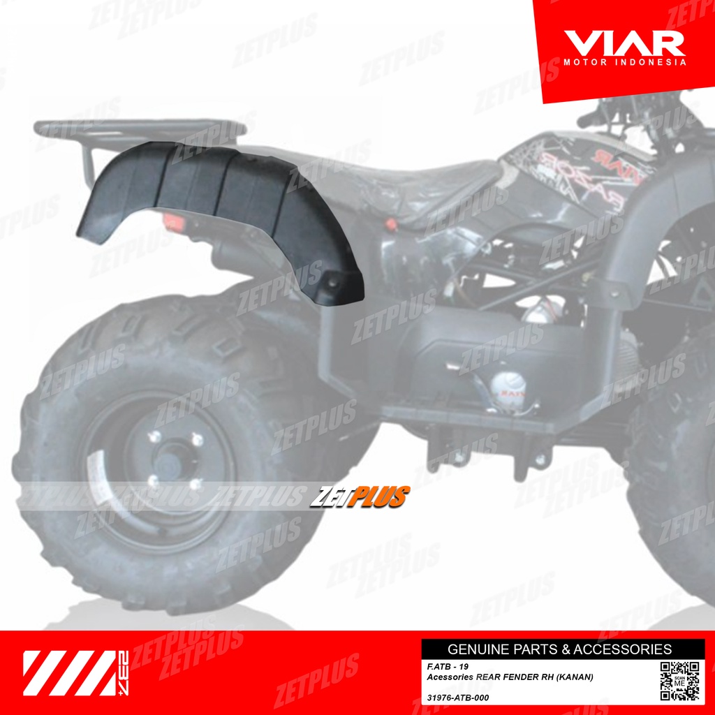 REAR fender KANAN (RH) ATV RAZOR /body cover spakbor BELAKANG viar original