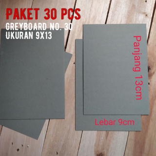 PAKET 30pcs (9x13) - Kertas Karton Board / Grey Board / Yellow Board