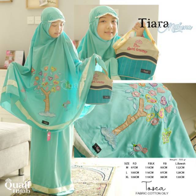 MUKENA ANAK TIARA QUAIL - HIJAB INSTAN | PREMIUM JILBAB ORIGINAL QUAIL