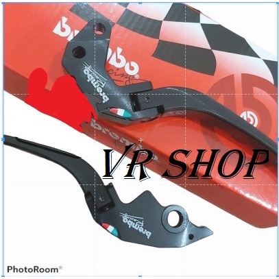 handle handel rem set kiri kanan full black model ((  lipat brembo  ))  vario 125 // v150 // beat fi