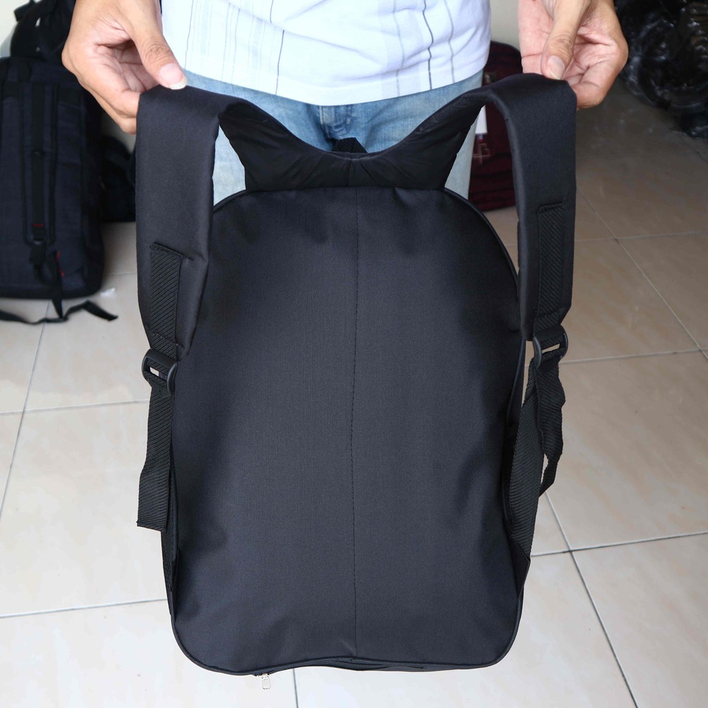 Tas Ransel Polo City Hitam Elegan Backpack Sekolah Kuliah Seminar Awet