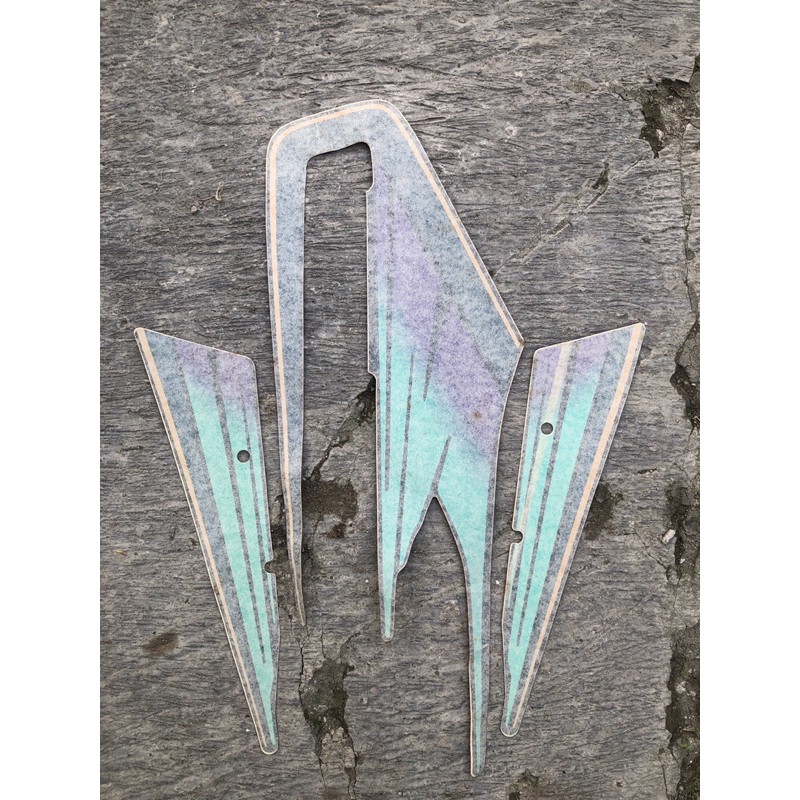 Nos striping graphic yamaha rx135 concorde rxking rx king garuda master 1995 hijau fascal permanent