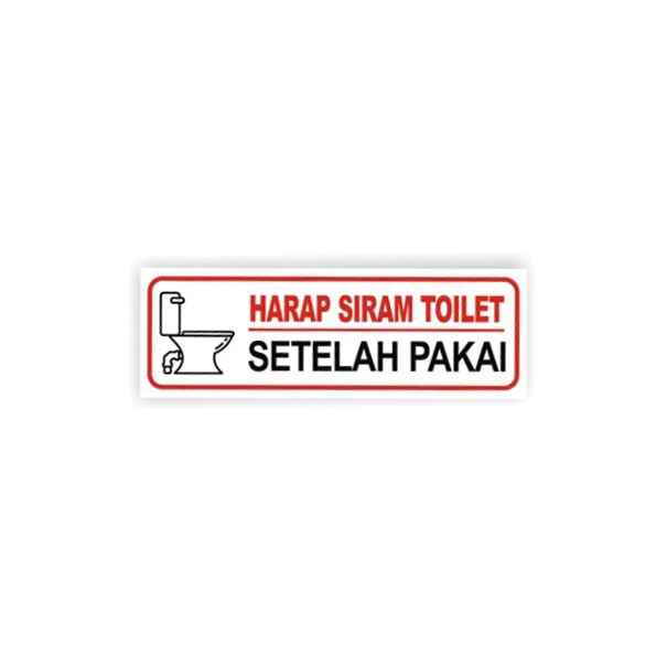 

STICKER SIGN HARAP SIRAM TOILET SETELAH PAKAI 30 x 10 CM - stiker