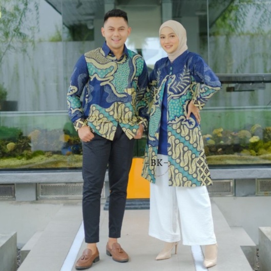 Maura Couple - Sania Ruffle Batik Couple Ori Ndoro Jowi Garansi Termurah Shopee - BATIK MODERN SOLO