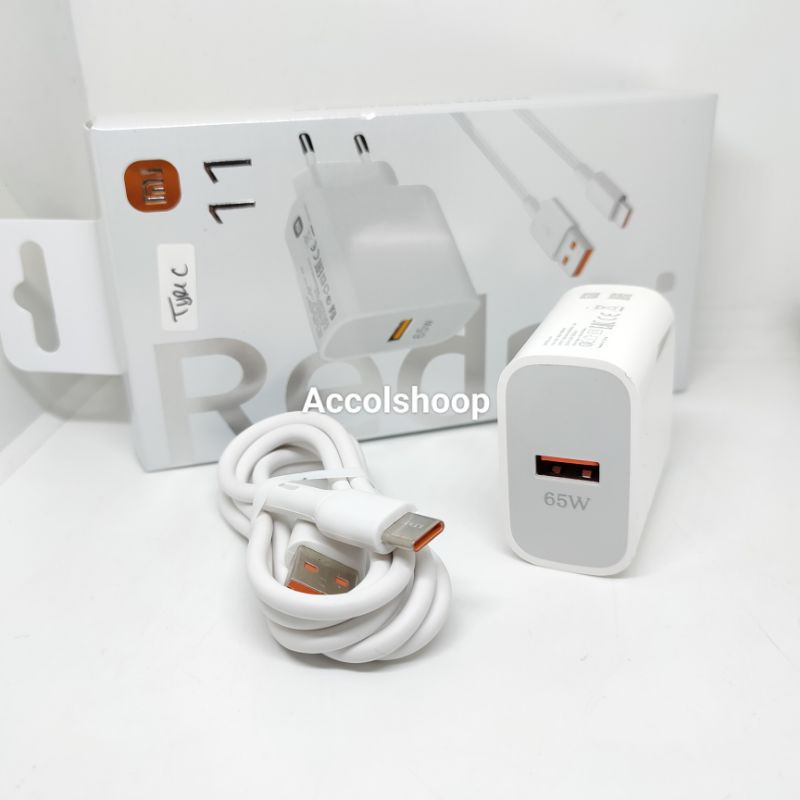 Charger Xiaomi Fast Charging 65W Type C Turbo Charger Qualcomm Quick Charger 3.0