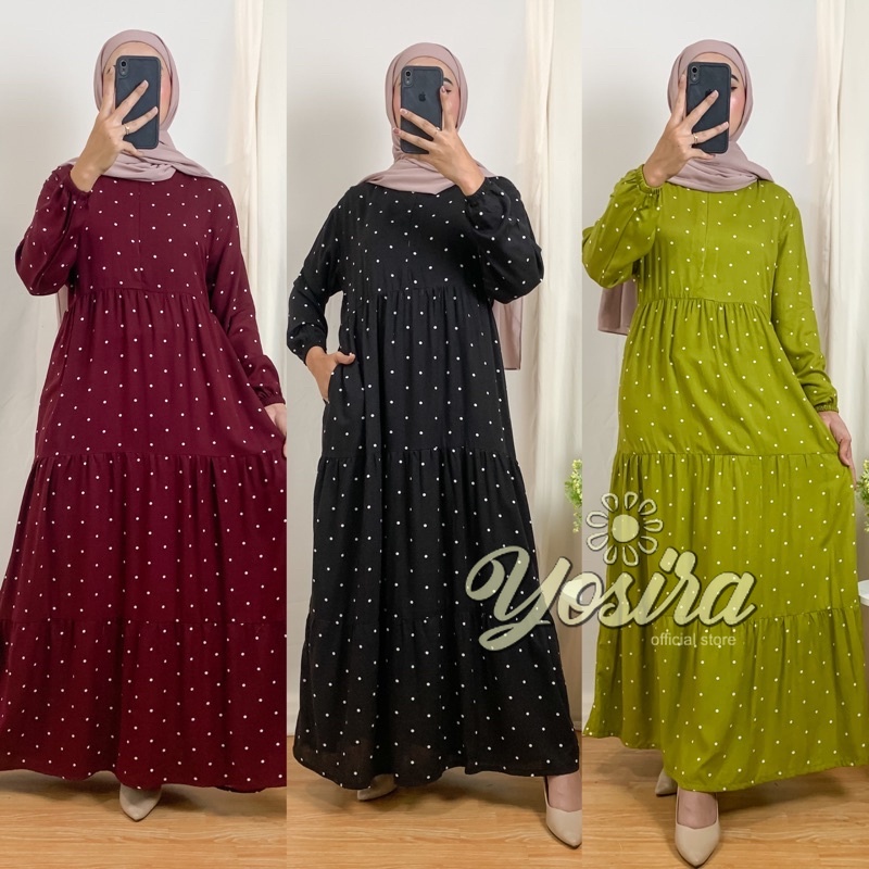 Homey Dress Polos Rayon / Gamis Rayon Polos / Homey Dress