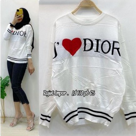 Kaos rajut import Di*r ld 110 cm