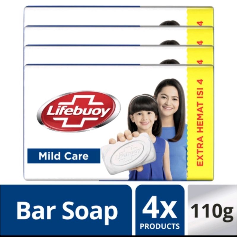 Lifebouy soapbar 110gr dan 62gr ×4pcs