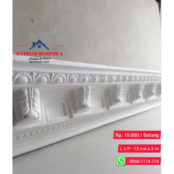 List gypsum motif Bali kecil 13 cm / List profil gipsum semper 2 / List gypsum murah jakarta gypsum 