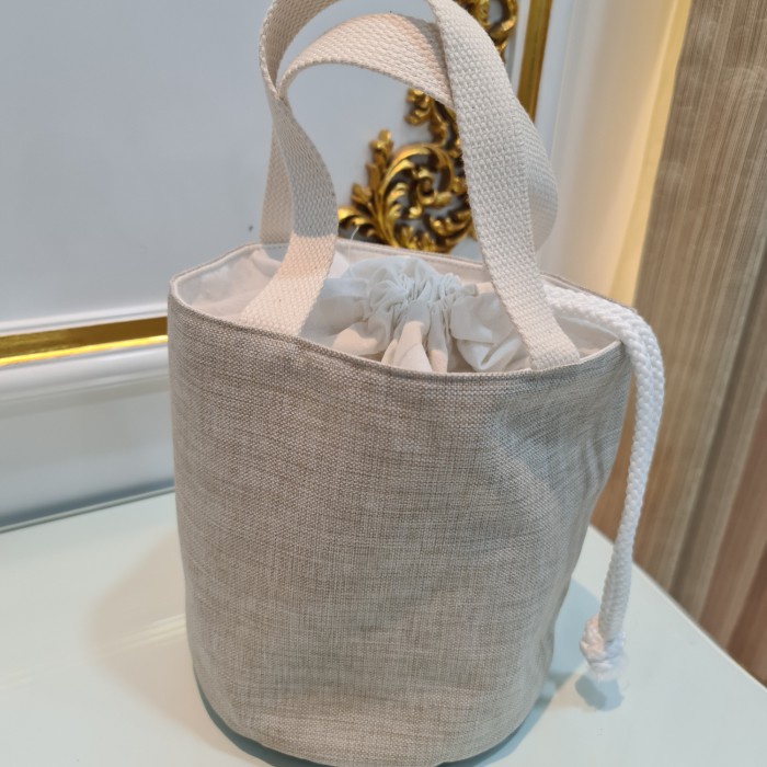 

✨ BISA COD ✨ Tas Kanvas Hampers Natal Imlek / Goodie Bag Chinese New Year Christmas - Cream