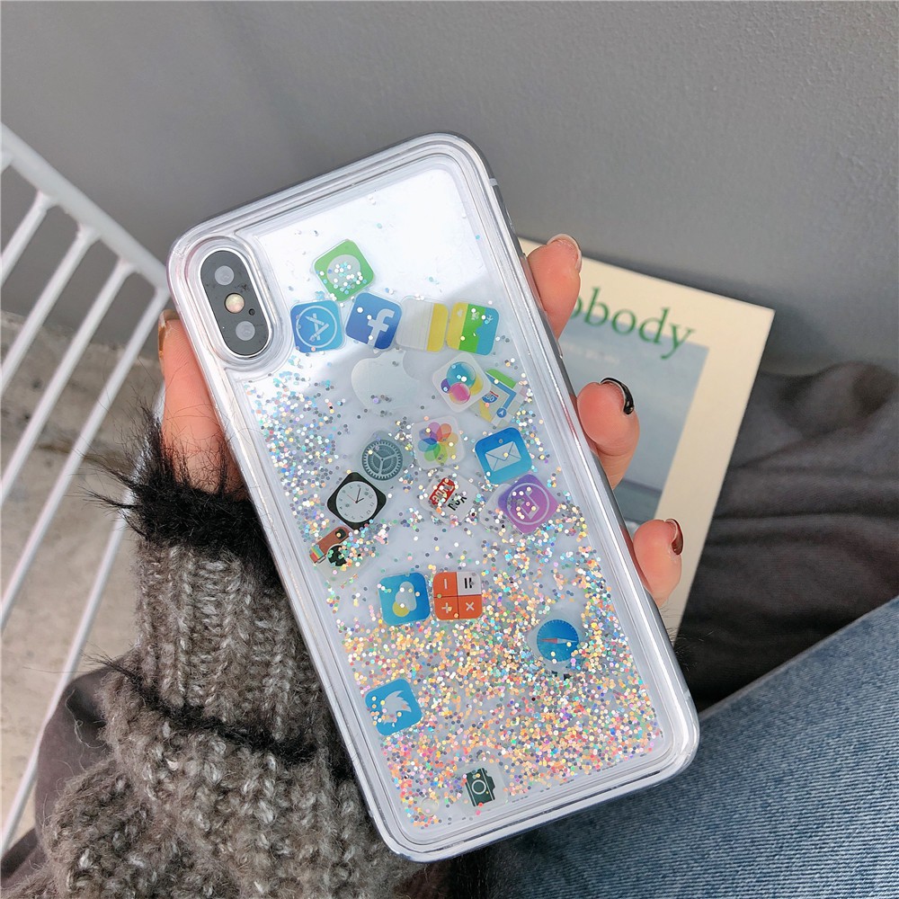 Casing Soft Case Motif Quicksand Glitter untuk Compatible For iPhone 6 6S 7 8 Plus 6Plus 7Plus 11 PRO MAX  X 8Plus XS XR XSMAX