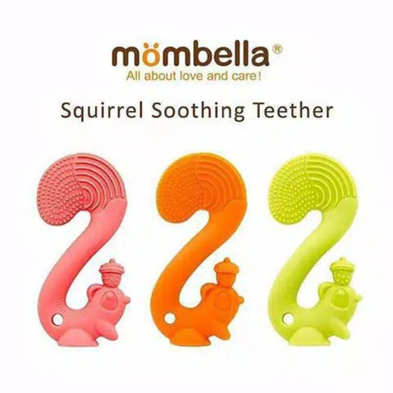 Mombella Squirrel Soothing Apple Tree Octopus Teether Mombella gigitan bayi tupai gurita pohon apel