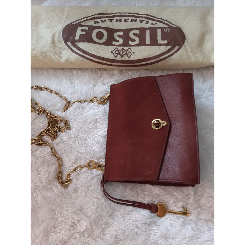 Fossil tas selempang brown original