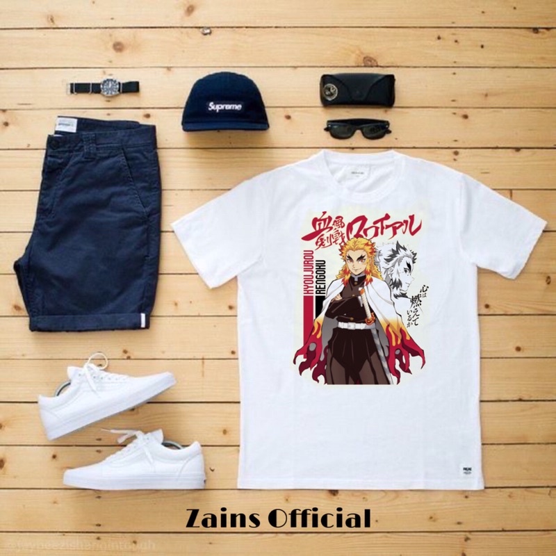 Kaos Oversize Trend Viral Distro anime demon slayer Logo kimetsu no yaiba Baju Outfit Of The Day put