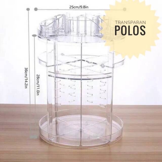 Rak kosmetik acrylic POLOS bs putar 360 derajat Shopee Rak kosmetik acrylic POLOS bs putar 360 derajat Shopee