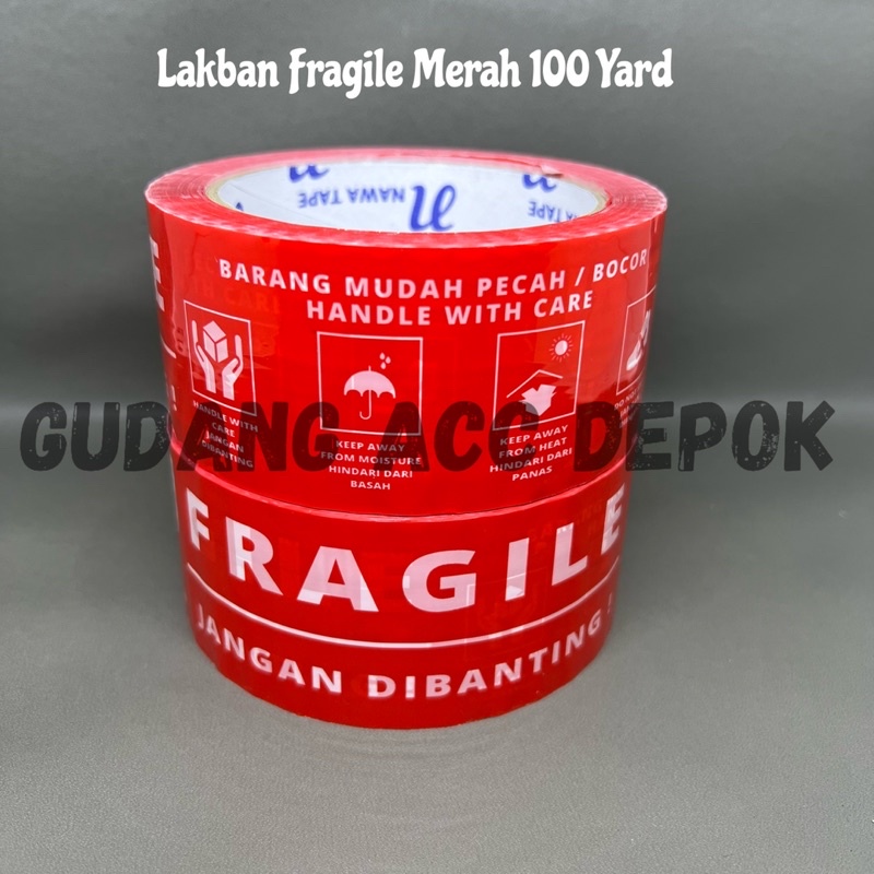 Lakban Fragile Isolasi Lakban Fragile Jangan Dibanting 100yeard 100 meter