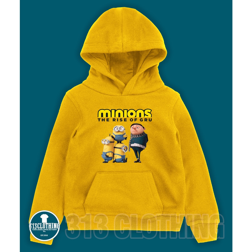 Jaket Hoodie Anak Minions The Rise Of Gru Hoodie Sweater Anak Minions The Rise Of Gru