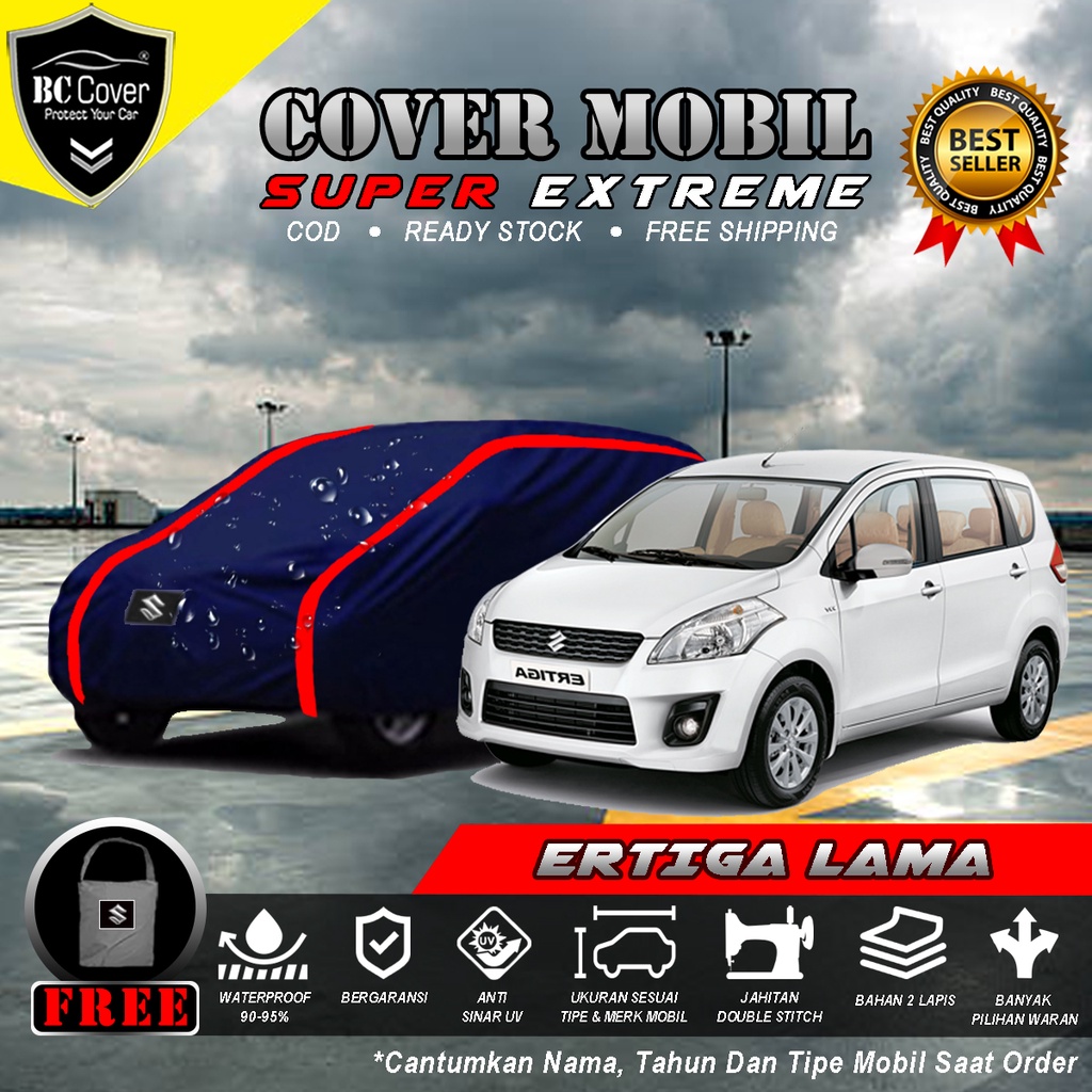 Body Cover Mobil Ertiga Outdoor Waterproof / Sarung Mobil Ertiga Lama Waterproof / Selimut Tutup Mantol Kerudung Mantel Penutup Mobil Suzuki Ertiga Waterproof Outdoor Anti Air