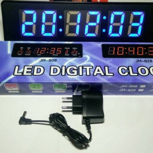 JAM DIGITAL LED TYPE 828 BIRU - Jam Dinding - Dekorasi Rumah dan Ruangan