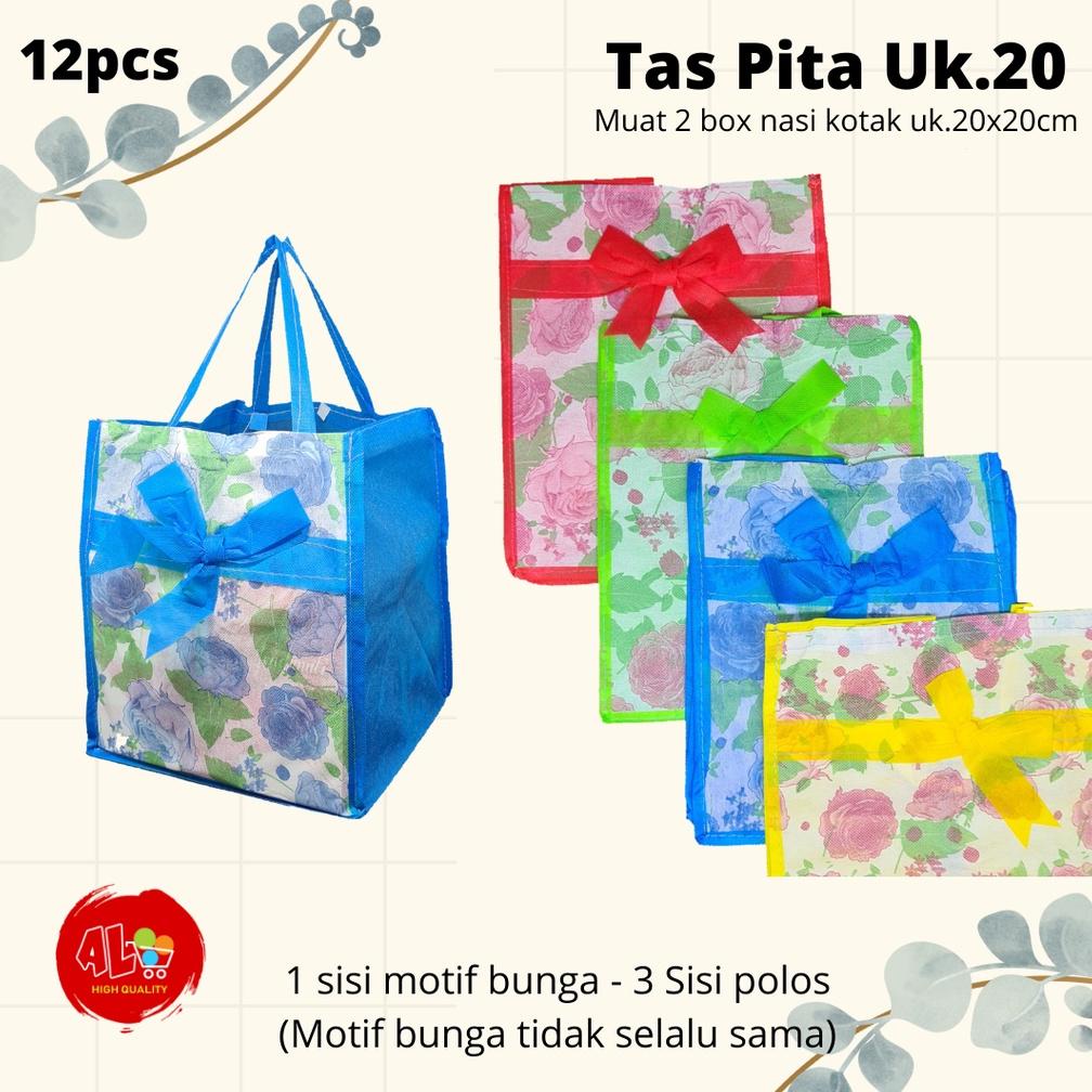 

12Bh Tas Kain Pita Untuk Dus / Box Makanan Goodie Bag Acara Hajatan Syukuran Uk 22