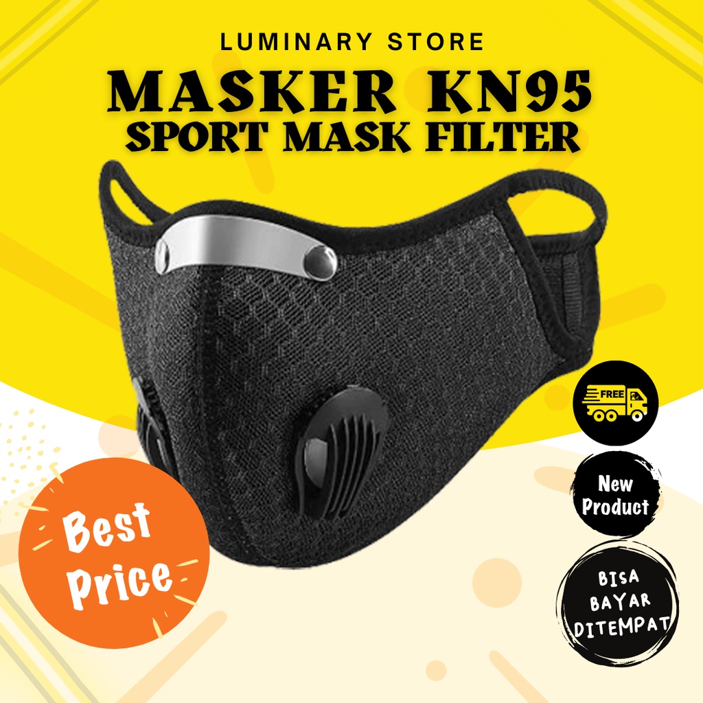 Masker KN95 Sport Mask Filter Carbon Masker Kesehatan Masker Kain Motif Masker Brukat Murah