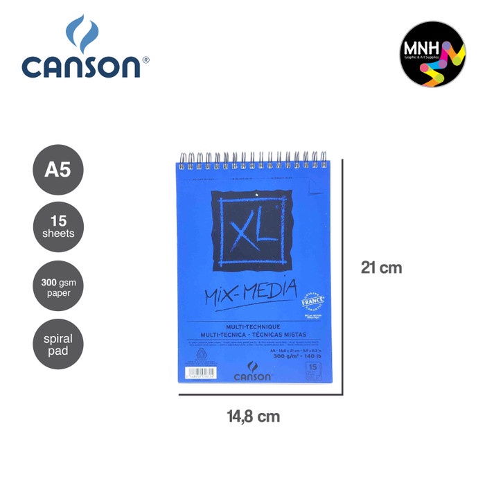 

Sketsagambar- Drawing Book Canson Xl Mix Media 300G A3 - A5 - A5 -Buku-Gambar-Sketsa.