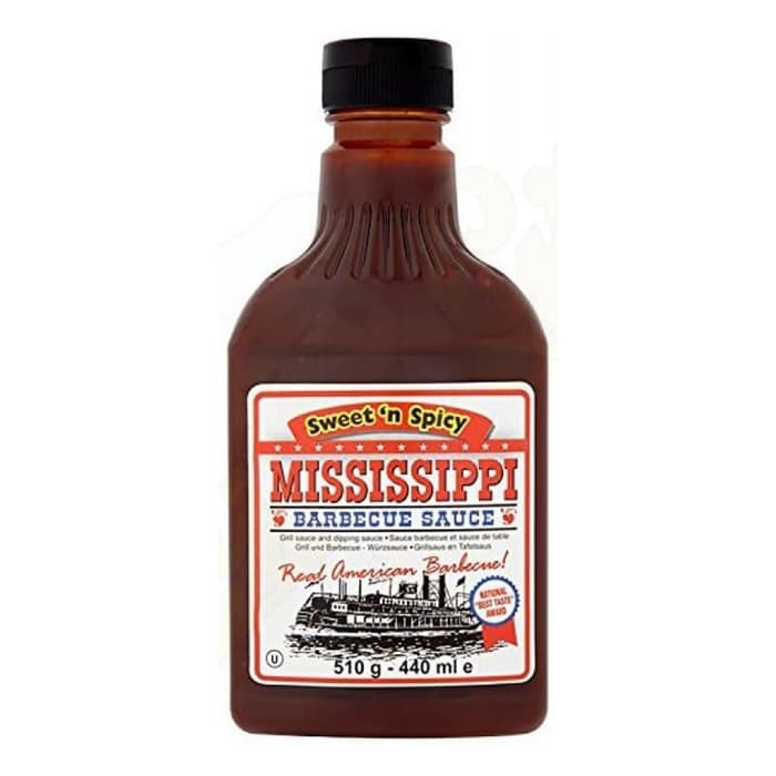 

Mississippi Sweet n Spicy BBQ Barbecue Sauce Meat Marinade Saus Barbekyu USA Grill Seasoning Bumbu