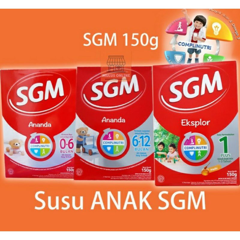 

SGM Ananda 0-6 bulan/ 6-12 bulan/ eksplor 1+ 150gram