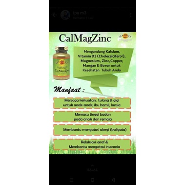 SEA QUILL CALMAGZINC @ 60