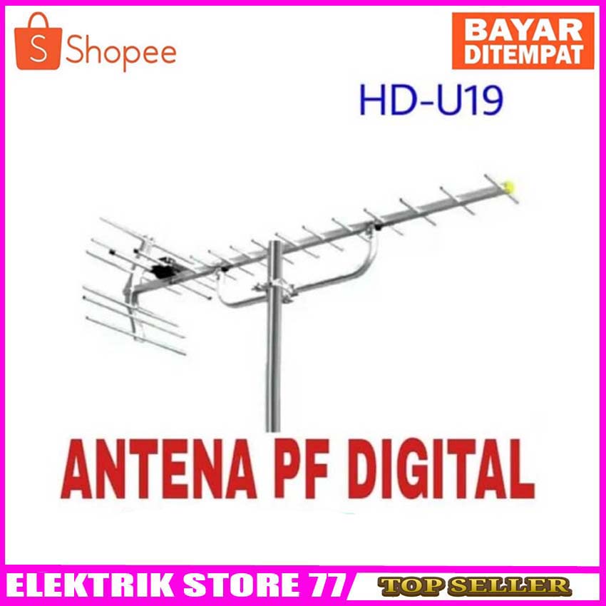 Antena Tv Digital dan Analog PF HDU-19 Cocok Untuk Semua Jenis Tv