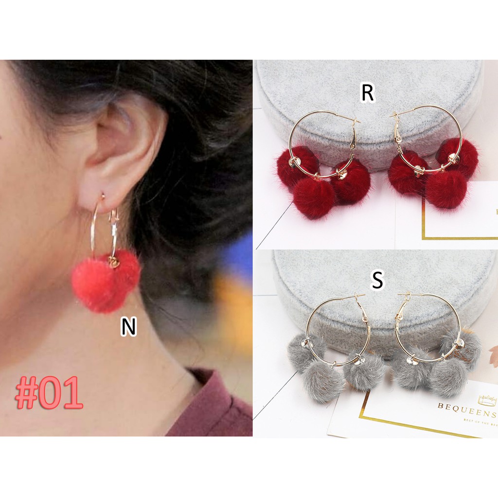 Anting fashion wanita kekinian ala korea import aneka varian murah berkualitas #357